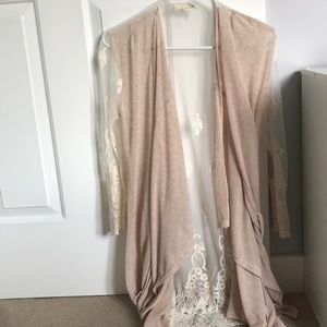 Sheer-back Lace Cardigan
